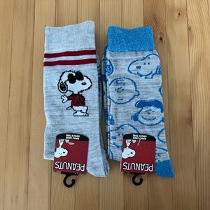 Snoopy Peanuts Joe Cool Casual Gray and Blue Cartoon Socks